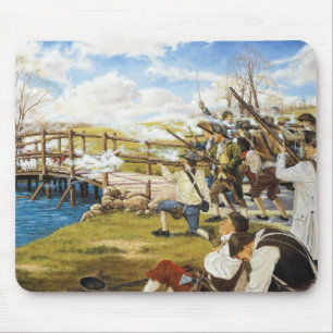 The Shot Heard 'Round the World Domenick D'Andrea Mouse Mat