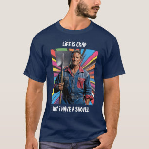 The Shovel Man. Bright text. 2 line. Customizable T-Shirt
