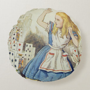 The Shower of Cards Round Cushion