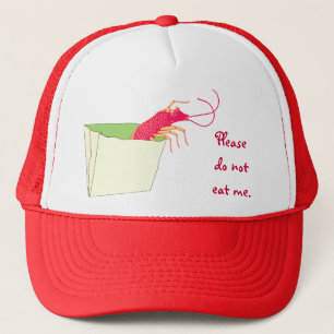 The shrimp in the paper bag trucker hat