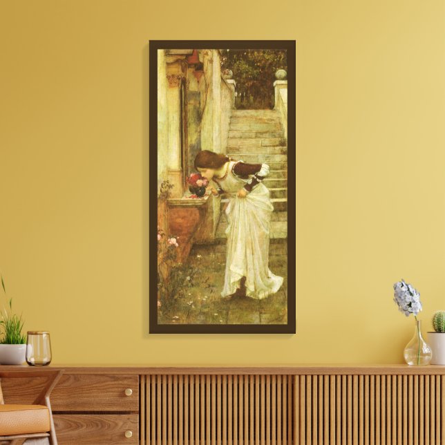 The Shrine by John William Waterhouse Canvas Print (Insitu(LivingRoom))