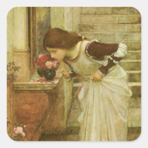 The Shrine by John William Waterhouse Square Sticker