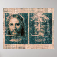 The Shroud of Turin Holy Face of Jesus Negative B