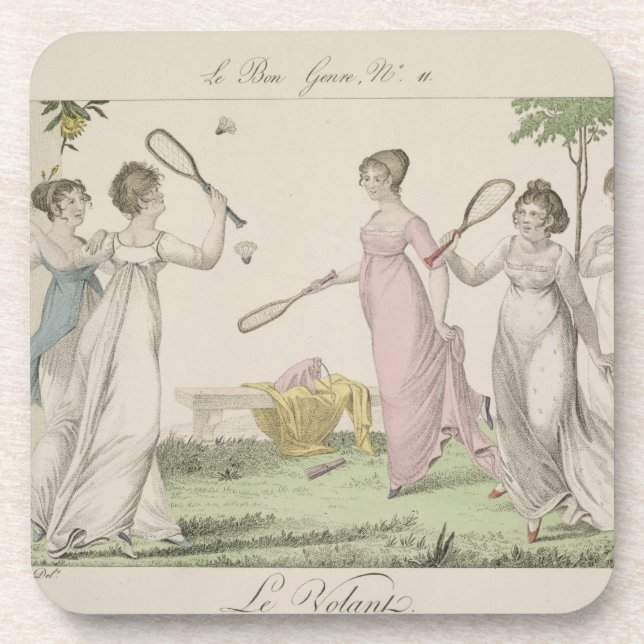 The Shuttlecock, plate 11 from 'Le Bon Genre', 180 Coaster (Front)