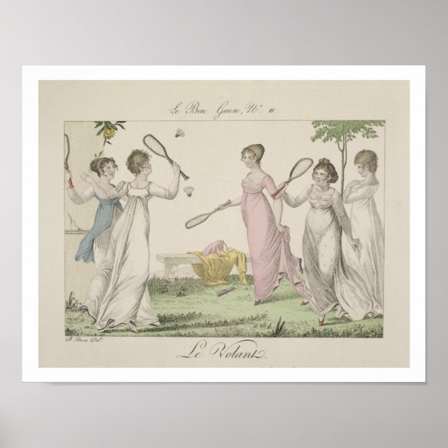 The Shuttlecock, plate 11 from 'Le Bon Genre', 180 Poster (Front)