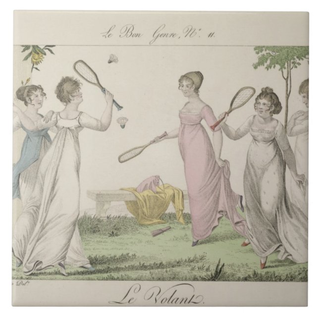 The Shuttlecock, plate 11 from 'Le Bon Genre', 180 Tile (Front)