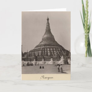 The Shwedagon Pagoda at Rangoon, Burma, c.1860 Card
