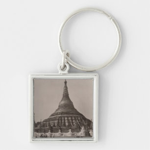 The Shwedagon Pagoda at Rangoon, Burma, c.1860 Key Ring