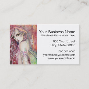 The Shy Flirt Modern Fairy Fantasy Art Business Card