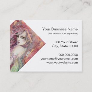 The Shy Flirt Modern Fairy Fantasy Art Business Card