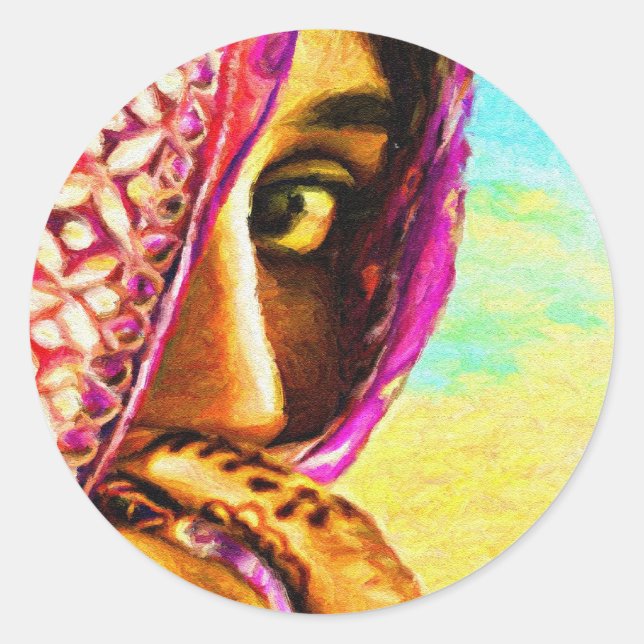 The Shy Girl Classic Round Sticker (Front)