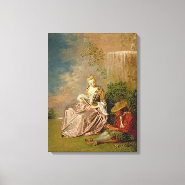 The Shy Lover, 1718 Canvas Print (Front)