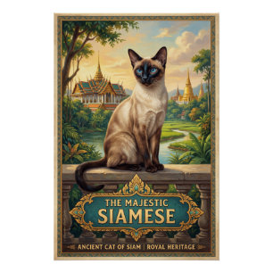 The Siamese cat Poster