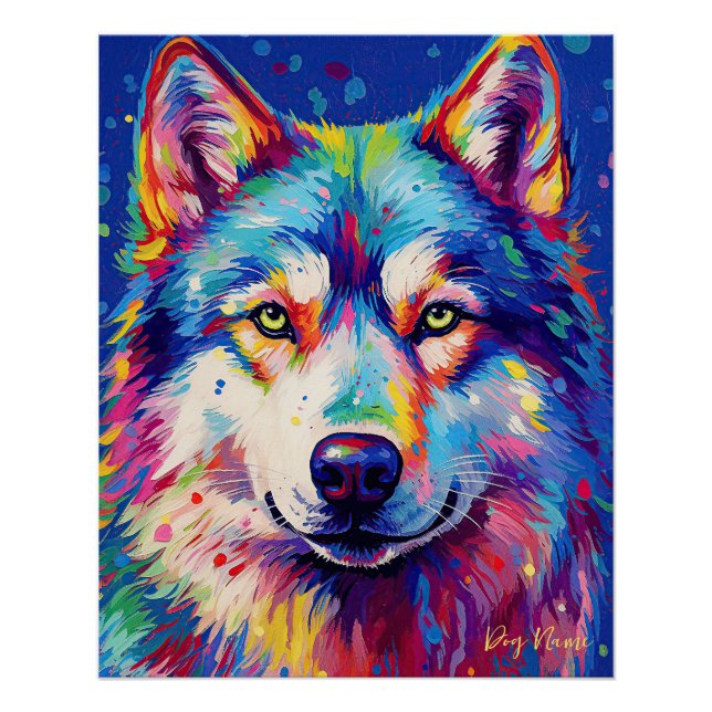 The Siberian Husky Dog 005 - Zetton Ziana Poster (Front)