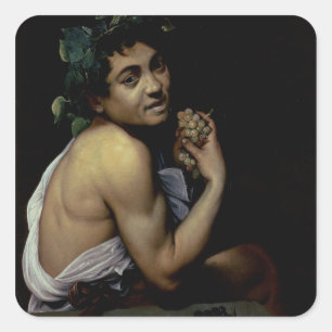 The Sick Bacchus, 1591 Square Sticker