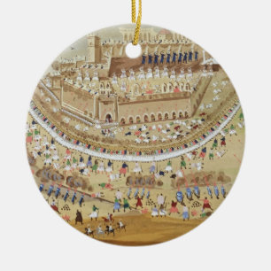 The Siege of Athens in 1827, from the Pictorial Hi Ceramic Tree Decoration
