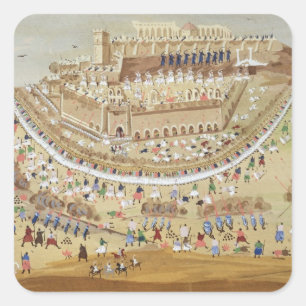 The Siege of Athens in 1827, from the Pictorial Hi Square Sticker