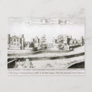 The Siege of Basing House, 1645 Postcard