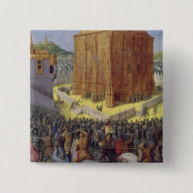The Siege of Jerusalem by Nebuchadnezzar 15 Cm Square Badge (Front)