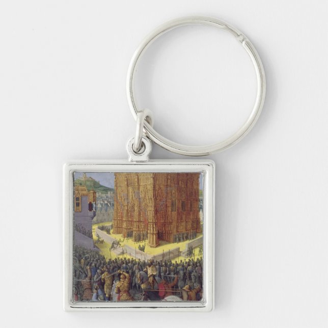 The Siege of Jerusalem by Nebuchadnezzar Key Ring (Front)