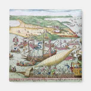 The Siege of Tunis or La Goulette by Charles V Magnet