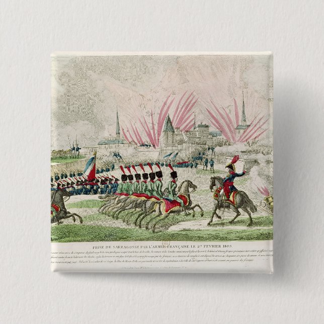 The Siege of Zaragoza 15 Cm Square Badge (Front)