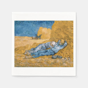 The Siesta 1890 by Vincent van Gogh Napkin