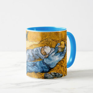 The Siesta (1890) landscape fine art Van Gogh Mug