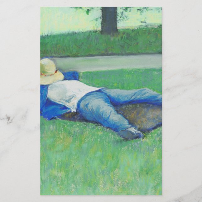 The Siesta (by Gustave Caillebotte) Stationery (Front)