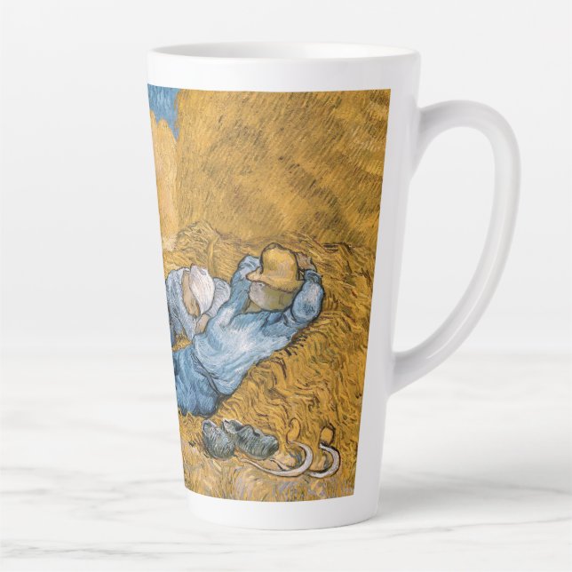 The Siesta by Van Gogh Latte Mug (Right)
