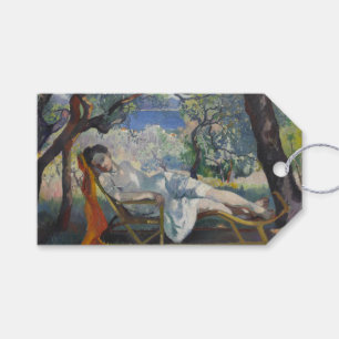 The Siesta (Jeanne Resting in a Sunlit Garden) Gift Tags