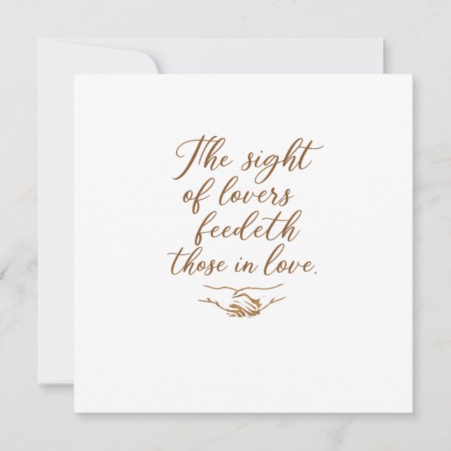 The Sight of Lovers  Invitation (Front)