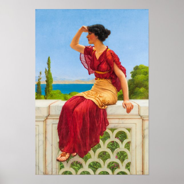 The Signal, 1899 by John William Godward Poster (Front)
