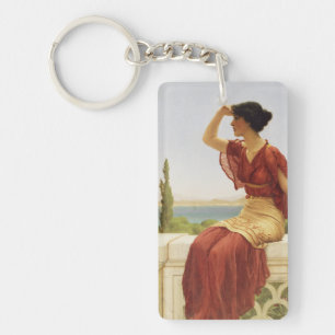 The Signal Godward Woman Portrait Vintage Art Key Ring