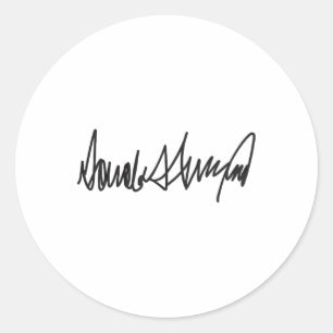 The Signature Donald John Trump Classic Round Sticker