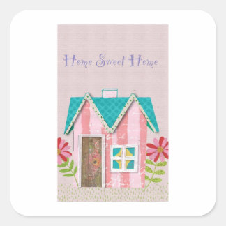 The Signature Whimsy (Pink & Teal) Square Sticker