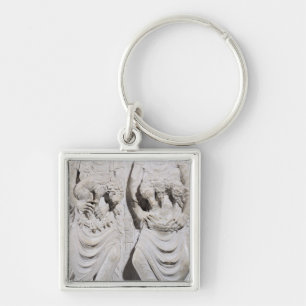 The signs of Leo and Aries Key Ring