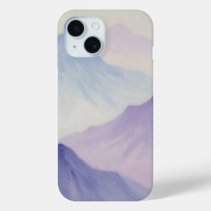 The Silent Echo of Amethyst Peaks Drifting into a  iPhone 15 Case