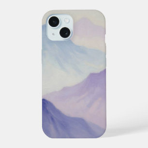 The Silent Echo of Amethyst Peaks Drifting into a iPhone 15 Case