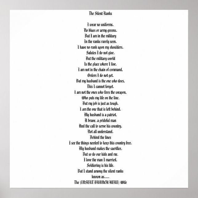 The Silent Ranks Poster (Front)