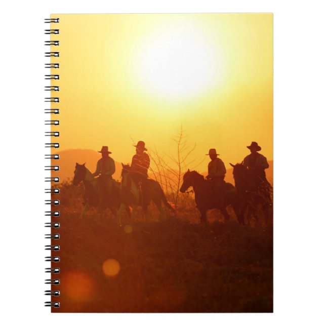 The silhouette of rider as cowboy outfit costume w notebook (Front)