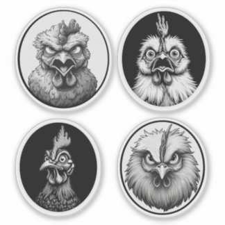 "The Silkie & Co. Funny Far" 4-Pack Sticker Bundle