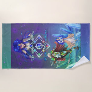 The Silver Dolphins Saga: Of life and Love Beach Towel