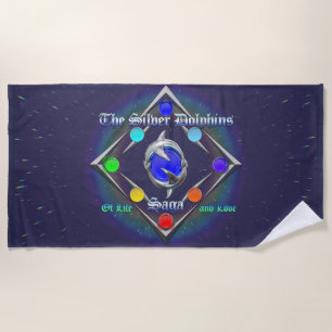 The Silver Dolphins Saga: Of life and Love Logo Beach Towel