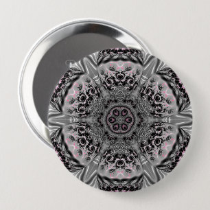 The Silver Fractal Garden 10 Cm Round Badge