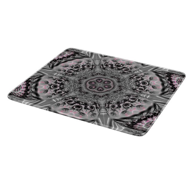 The Silver Fractal Garden Cutting Board (Corner)