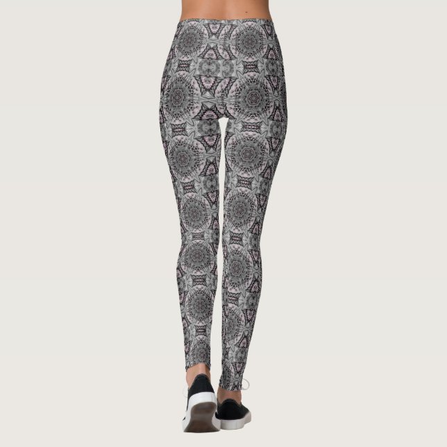 The Silver Fractal Garden Leggings (Back)