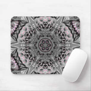 The Silver Fractal Garden Mouse Mat