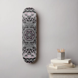 The Silver Fractal Garden Skateboard