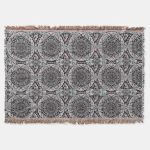 The Silver Fractal Garden Throw Blanket